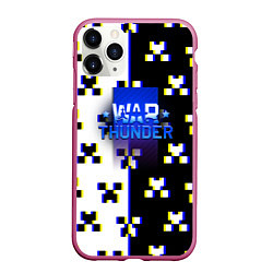 Чехол iPhone 11 Pro матовый Warthunder x minecraft