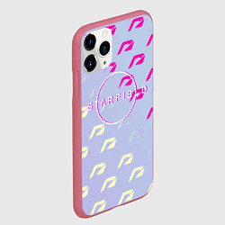 Чехол iPhone 11 Pro матовый Starfield x nfs, цвет: 3D-малиновый — фото 2