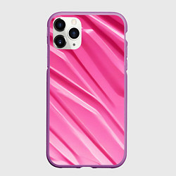 Чехол iPhone 11 Pro матовый Розовый пластик, цвет: 3D-фиолетовый