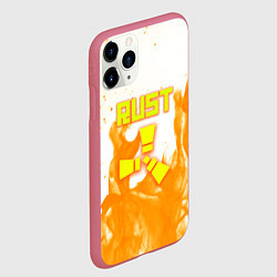 Чехол iPhone 11 Pro матовый Rust flame, цвет: 3D-малиновый — фото 2