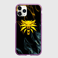 Чехол iPhone 11 Pro матовый Ведьмак огненный стиль, цвет: 3D-фиолетовый