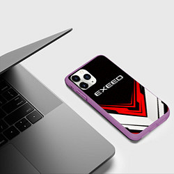 Чехол iPhone 11 Pro матовый Exeed - красный симметричный, цвет: 3D-фиолетовый — фото 2