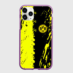 Чехол iPhone 11 Pro матовый Borussia краски текстура, цвет: 3D-фиолетовый