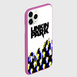Чехол iPhone 11 Pro матовый Linkin park human, цвет: 3D-фиолетовый — фото 2