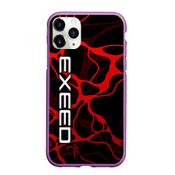 Чехол iPhone 11 Pro матовый Exeed - red liquid, цвет: 3D-фиолетовый