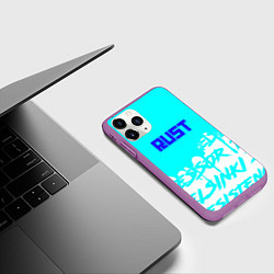 Чехол iPhone 11 Pro матовый Rust надписи краски, цвет: 3D-фиолетовый — фото 2