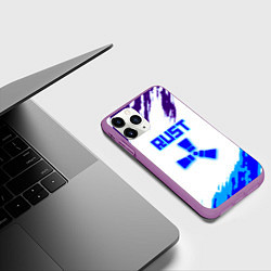 Чехол iPhone 11 Pro матовый Rust неоновые краски, цвет: 3D-фиолетовый — фото 2