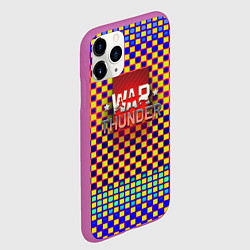 Чехол iPhone 11 Pro матовый Warthunder клетка, цвет: 3D-фиолетовый — фото 2