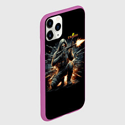 Чехол iPhone 11 Pro матовый Counter Strike - cool stormtrooper, цвет: 3D-фиолетовый — фото 2