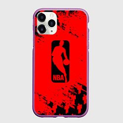 Чехол iPhone 11 Pro матовый NBA краски баскетбол