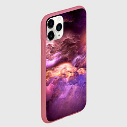 Чехол iPhone 11 Pro матовый Сиреневый туман текстура, цвет: 3D-малиновый — фото 2