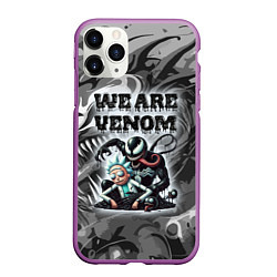 Чехол iPhone 11 Pro матовый We are Venom - graffiti, цвет: 3D-фиолетовый