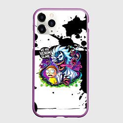 Чехол iPhone 11 Pro матовый Venom-Rick and Morty - blots, цвет: 3D-фиолетовый