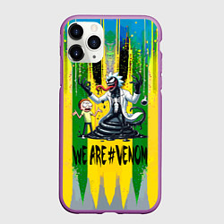 Чехол iPhone 11 Pro матовый We are Venom - Morty and Rick fantasy, цвет: 3D-фиолетовый