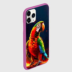Чехол iPhone 11 Pro матовый Ара в огне, цвет: 3D-фиолетовый — фото 2