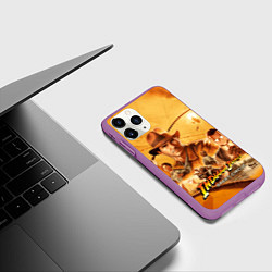 Чехол iPhone 11 Pro матовый Персонажи Indiana Jones and the great circle, цвет: 3D-фиолетовый — фото 2