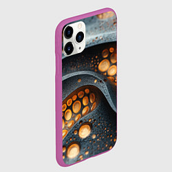 Чехол iPhone 11 Pro матовый Космическая выпуклая текстура, цвет: 3D-фиолетовый — фото 2