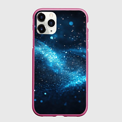 Чехол iPhone 11 Pro матовый Синяя пыльца - текстура, цвет: 3D-малиновый
