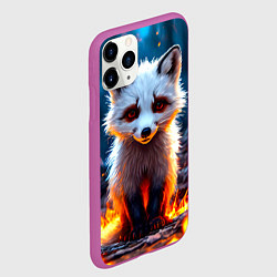 Чехол iPhone 11 Pro матовый Песец в огне, цвет: 3D-фиолетовый — фото 2