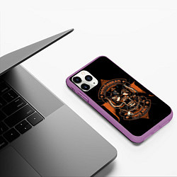 Чехол iPhone 11 Pro матовый Motorhead england, цвет: 3D-фиолетовый — фото 2