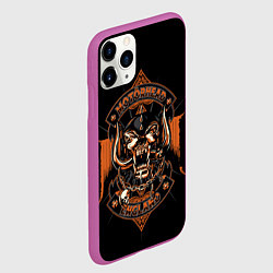 Чехол iPhone 11 Pro матовый Motorhead england, цвет: 3D-фиолетовый — фото 2