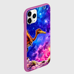 Чехол iPhone 11 Pro матовый Птерозавр и звездное небо, цвет: 3D-фиолетовый — фото 2