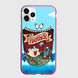 Чехол iPhone 11 Pro матовый The marvelous misadventures of Flapjack, цвет: 3D-малиновый