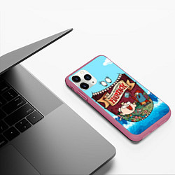 Чехол iPhone 11 Pro матовый The marvelous misadventures of Flapjack, цвет: 3D-малиновый — фото 2