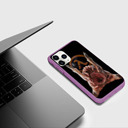 Чехол iPhone 11 Pro матовый Half life - headcrab, цвет: 3D-фиолетовый — фото 2