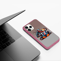 Чехол iPhone 11 Pro матовый Venom and Duck-Donald - ai art fantasy, цвет: 3D-малиновый — фото 2