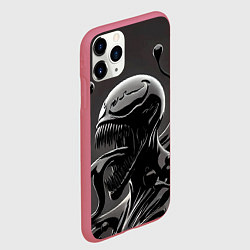 Чехол iPhone 11 Pro матовый Веном - ядовитая слизь, цвет: 3D-малиновый — фото 2