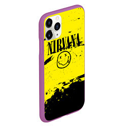 Чехол iPhone 11 Pro матовый Нирвана мазки, цвет: 3D-фиолетовый — фото 2