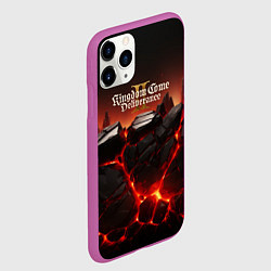 Чехол iPhone 11 Pro матовый Kingdom Come Deliverance 2 черные камни, цвет: 3D-фиолетовый — фото 2
