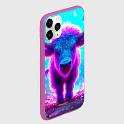 Чехол iPhone 11 Pro матовый Белый буйвол, цвет: 3D-фиолетовый — фото 2