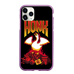 Чехол iPhone 11 Pro матовый Goose - honk, цвет: 3D-фиолетовый