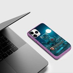 Чехол iPhone 11 Pro матовый Stronghold Crusader котик рыцарь, цвет: 3D-фиолетовый — фото 2