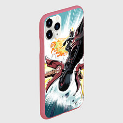 Чехол iPhone 11 Pro матовый Genshin Impact Мавуика на мотоцикле, цвет: 3D-малиновый — фото 2