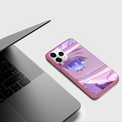 Чехол iPhone 11 Pro матовый Genshin Impact Ситлали кадр, цвет: 3D-малиновый — фото 2