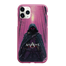 Чехол iPhone 11 Pro матовый Assassins Creed demon, цвет: 3D-малиновый