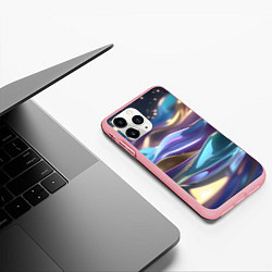 Чехол iPhone 11 Pro матовый Космические мягкие волны, цвет: 3D-баблгам — фото 2