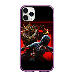 Чехол iPhone 11 Pro матовый Assassins Creed Тени, цвет: 3D-фиолетовый