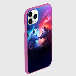 Чехол iPhone 11 Pro матовый Любовь хищников, цвет: 3D-фиолетовый — фото 2