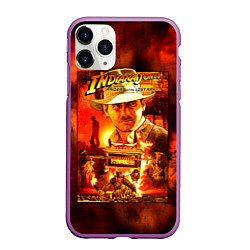 Чехол iPhone 11 Pro матовый Indiana Jones and the raiders of the lost ark, цвет: 3D-фиолетовый