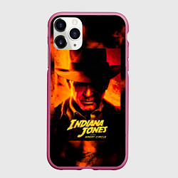 Чехол iPhone 11 Pro матовый Indiana Jones and the Great Circle, цвет: 3D-малиновый