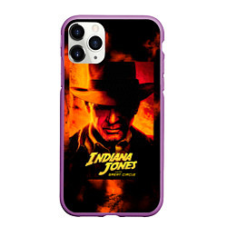 Чехол iPhone 11 Pro матовый Indiana Jones and the Great Circle, цвет: 3D-фиолетовый