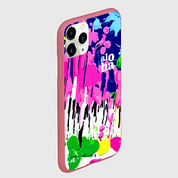Чехол iPhone 11 Pro матовый Colorful abstraction - aloha, цвет: 3D-малиновый — фото 2