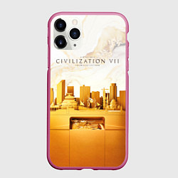 Чехол iPhone 11 Pro матовый Civilization VII, цвет: 3D-малиновый