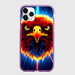 Чехол iPhone 11 Pro матовый Орел в лучах Атланта Хокс, цвет: 3D-фиолетовый