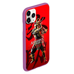 Чехол iPhone 11 Pro матовый Assassins Creed Shadows - samurai Yasuke, цвет: 3D-фиолетовый — фото 2