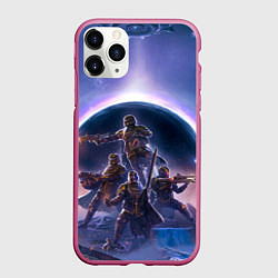 Чехол iPhone 11 Pro матовый Предзнаменования тирании Helldivers 2, цвет: 3D-малиновый